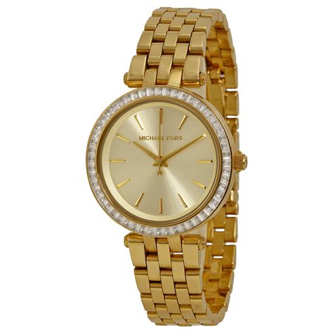 michael kors mini kerry gold tone watch|Michael Kors Darci Three.